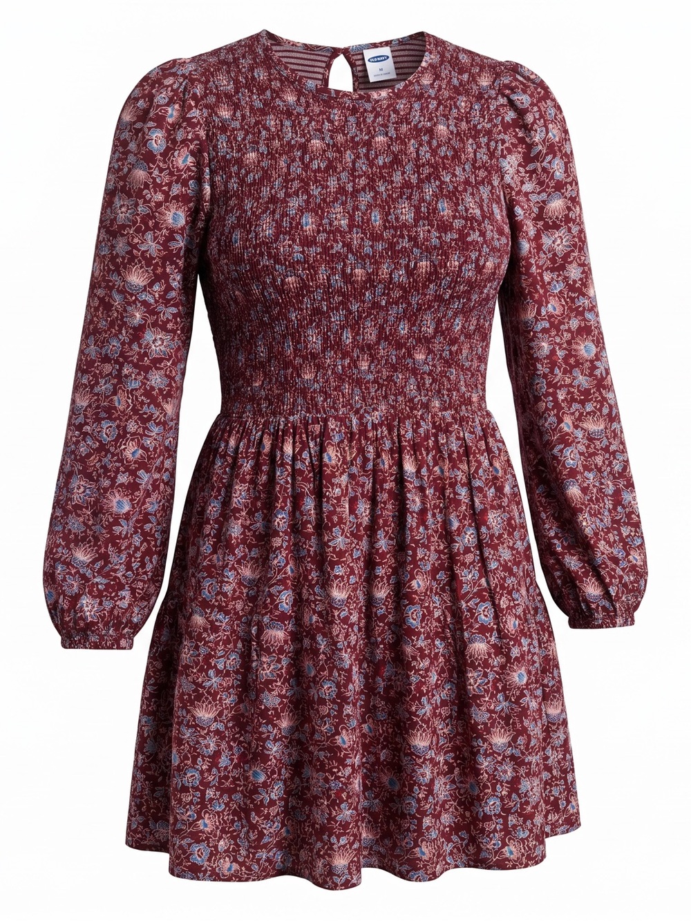 NWT Old Navy Fit & Flare Smocked Long-Sleeve Mini Dress |  Medium